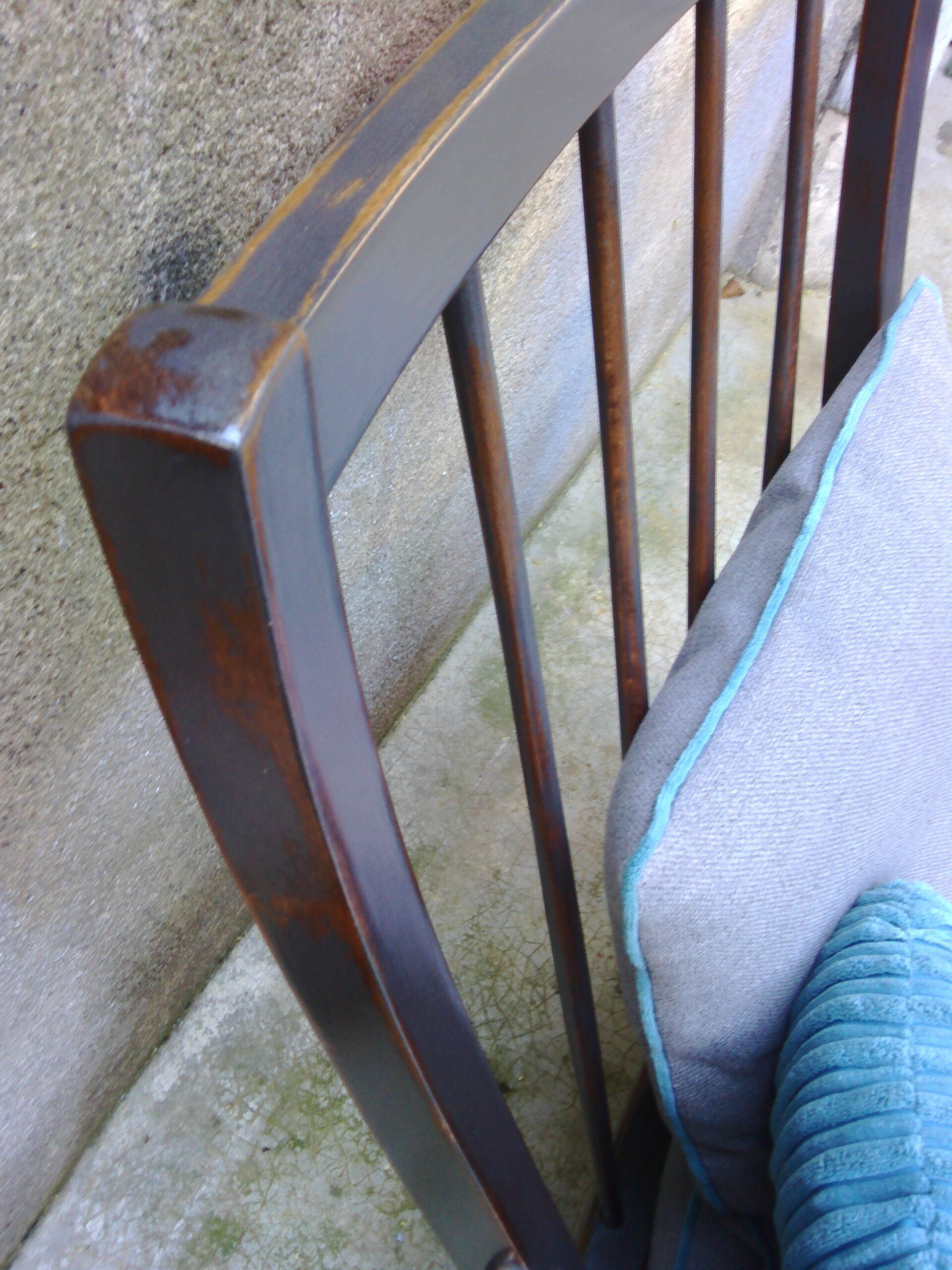 1950s vintage wooden armchair and caning