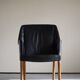 Danish Modern Armchair by Nanna Ditzel in oak and patinated leather, 1950s
