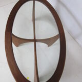 Astro oval coffee table in solid teak