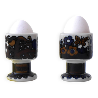Scandinavian modern Collectable vintage Arabia Kalevala annual egg cups