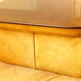 Coffee table in leather Roche Bobois years 70/80