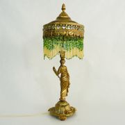 Former two-light orientalist lamp, draped woman years 50