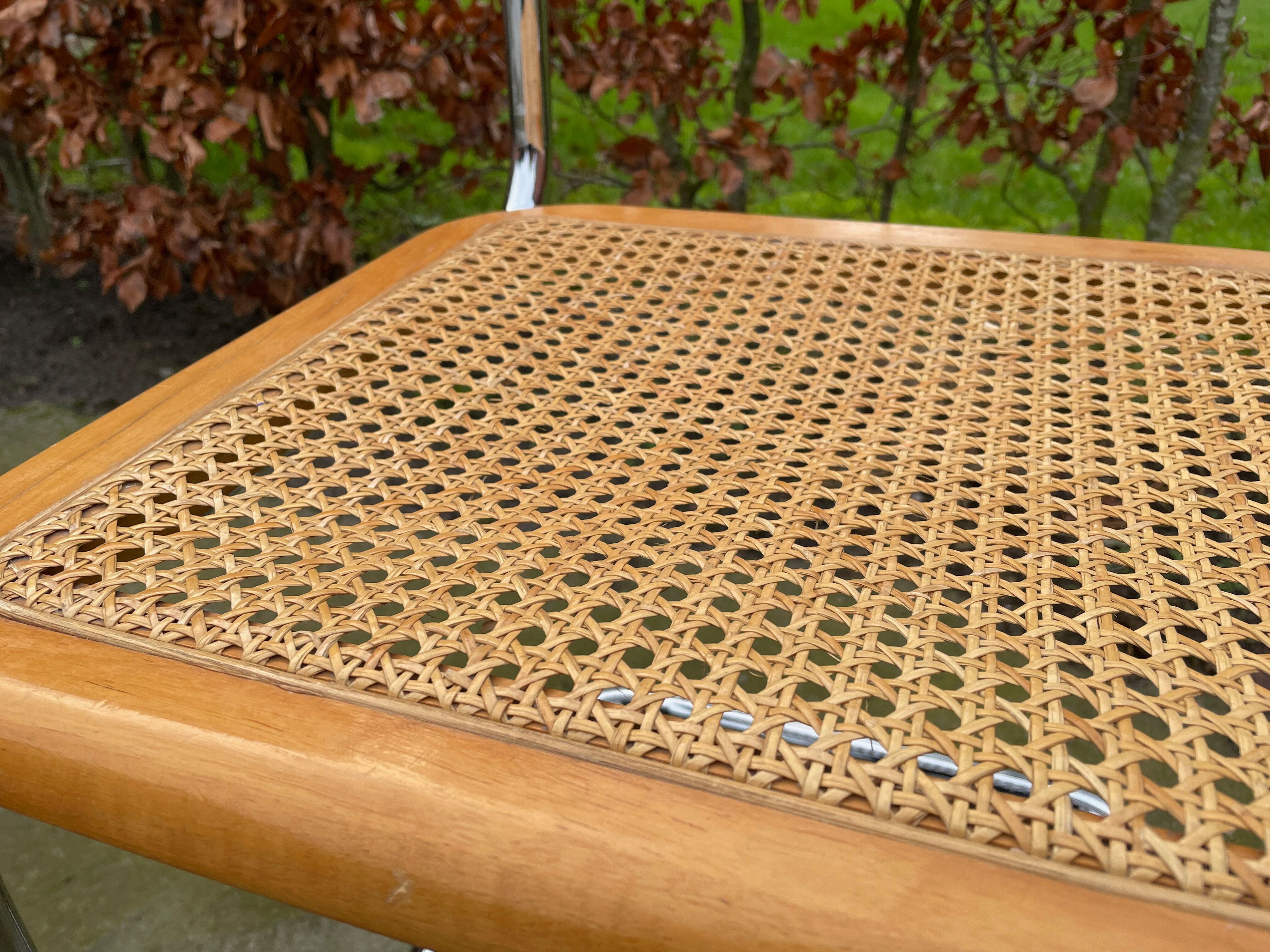 Lot of 4 Chairs Model Cesca designed by Marcel Breuer