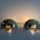 Pair of brass wall sconces from the mid-century by SCE, 1960s, France.