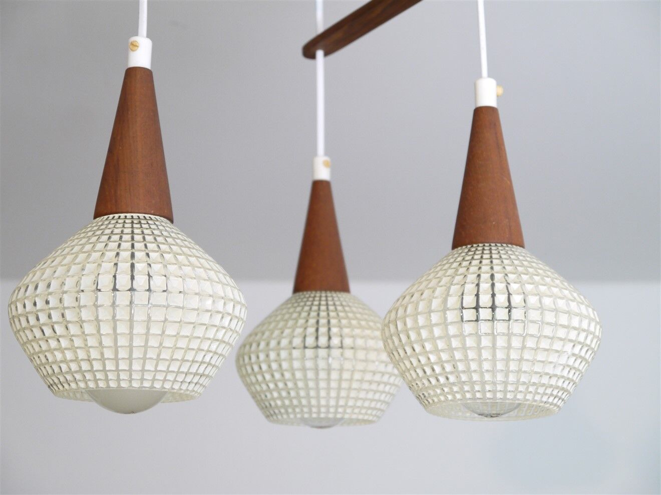 Danish boomerang luster in teak 1960