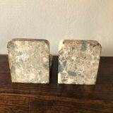 Old marble bookends