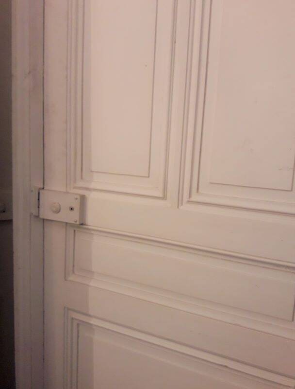 Haussmannian door 83x220 with old glazed transom frame 102x300 chassis