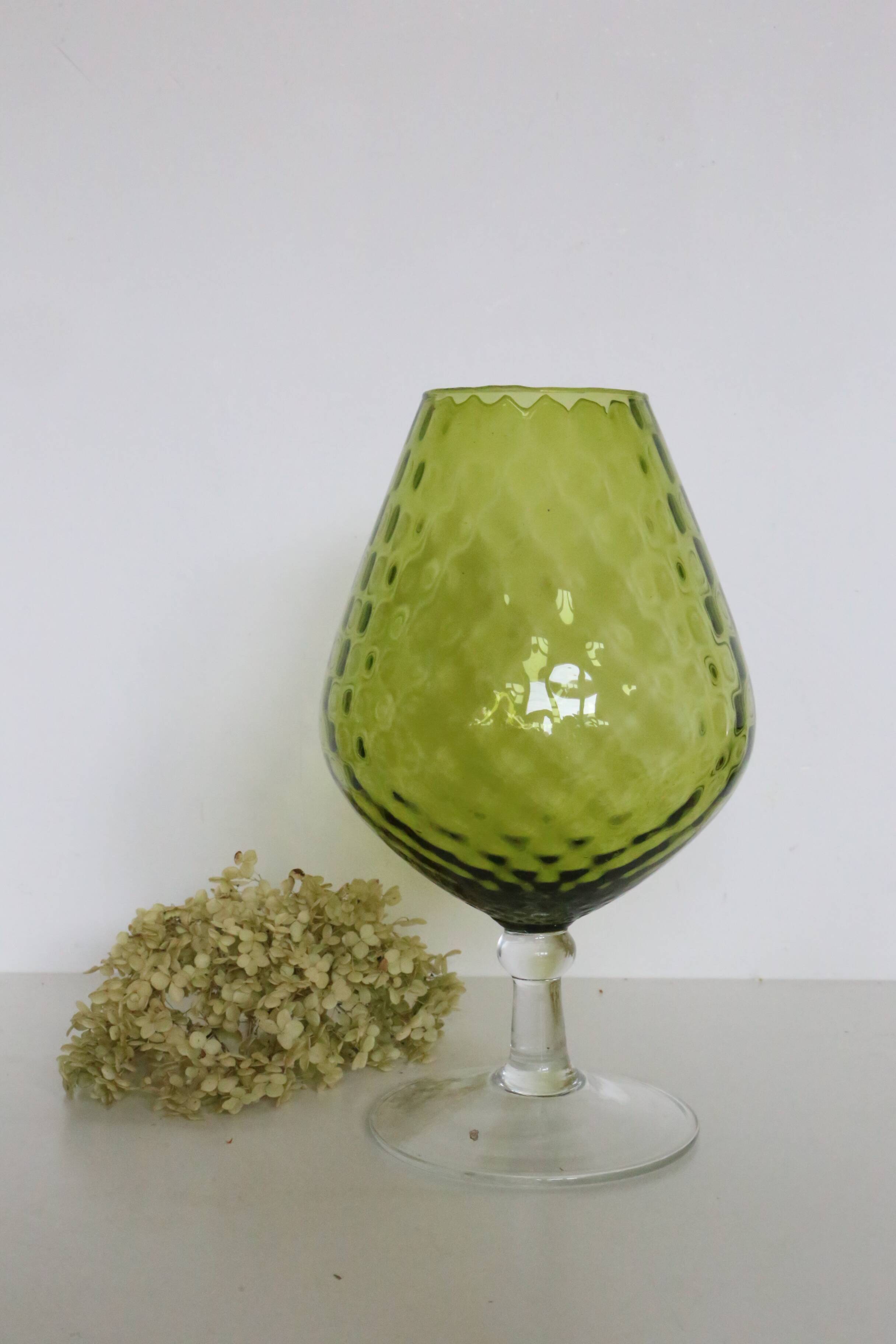 Empoli glass vase, vintage