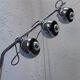 Lampadaire space age en métal chromé avec lumières magnétiques par Reggiani