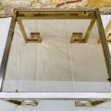 Pair of brass and glass side tables circa 70/80
