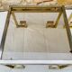 Paire de tables d’appoint laiton et verre circa 1970/80