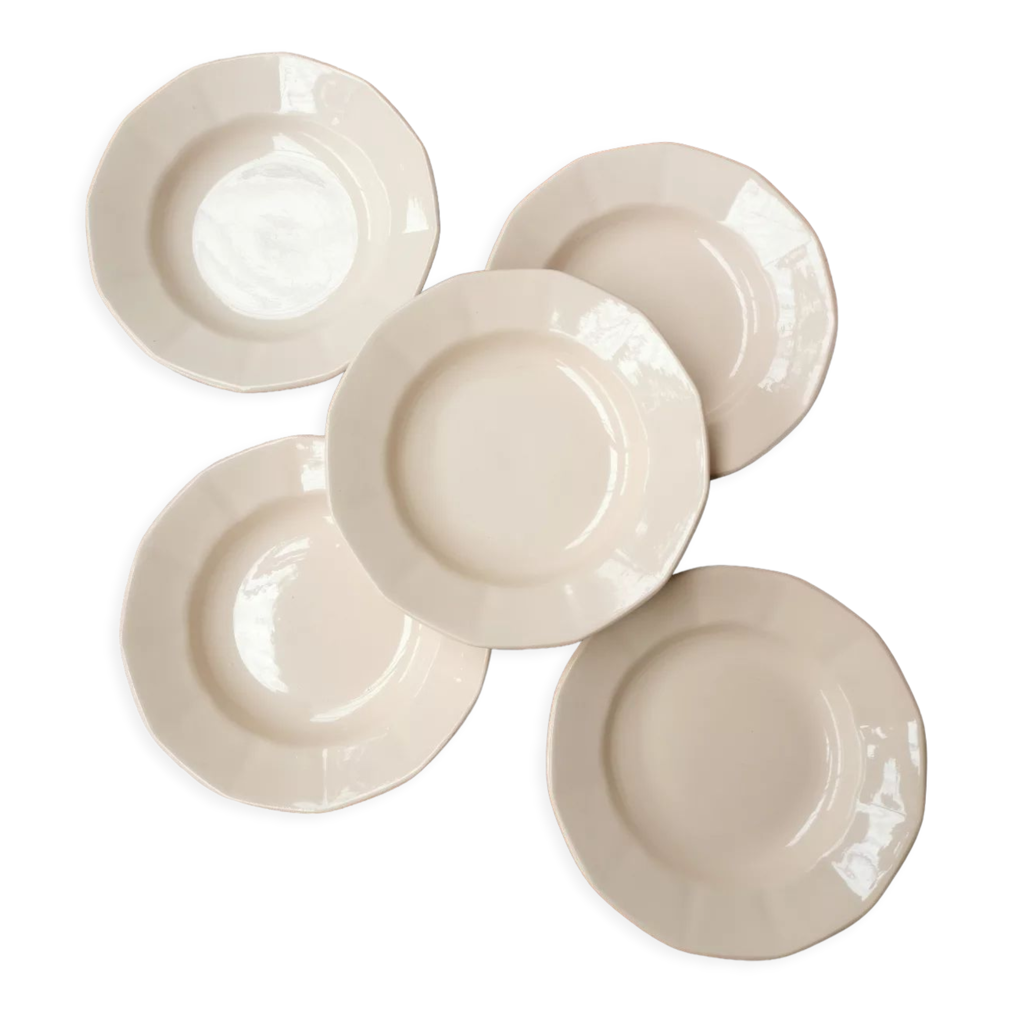 Service de 5 assiettes creuses Digoin
