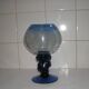 Coupe de verre Murano décorative bleu cobalt