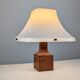 Danish teak table lamp with flared methacrylate shade 1960s