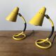Pair of yellow bedside lamps from the 1950s.