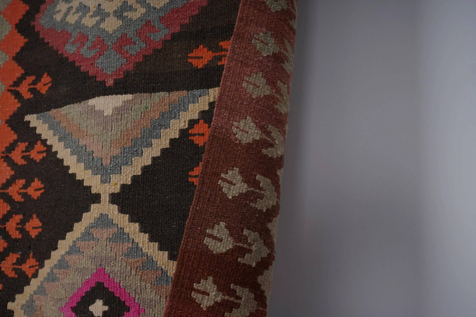 Vintage Turkish hallway rug 96x384 cm