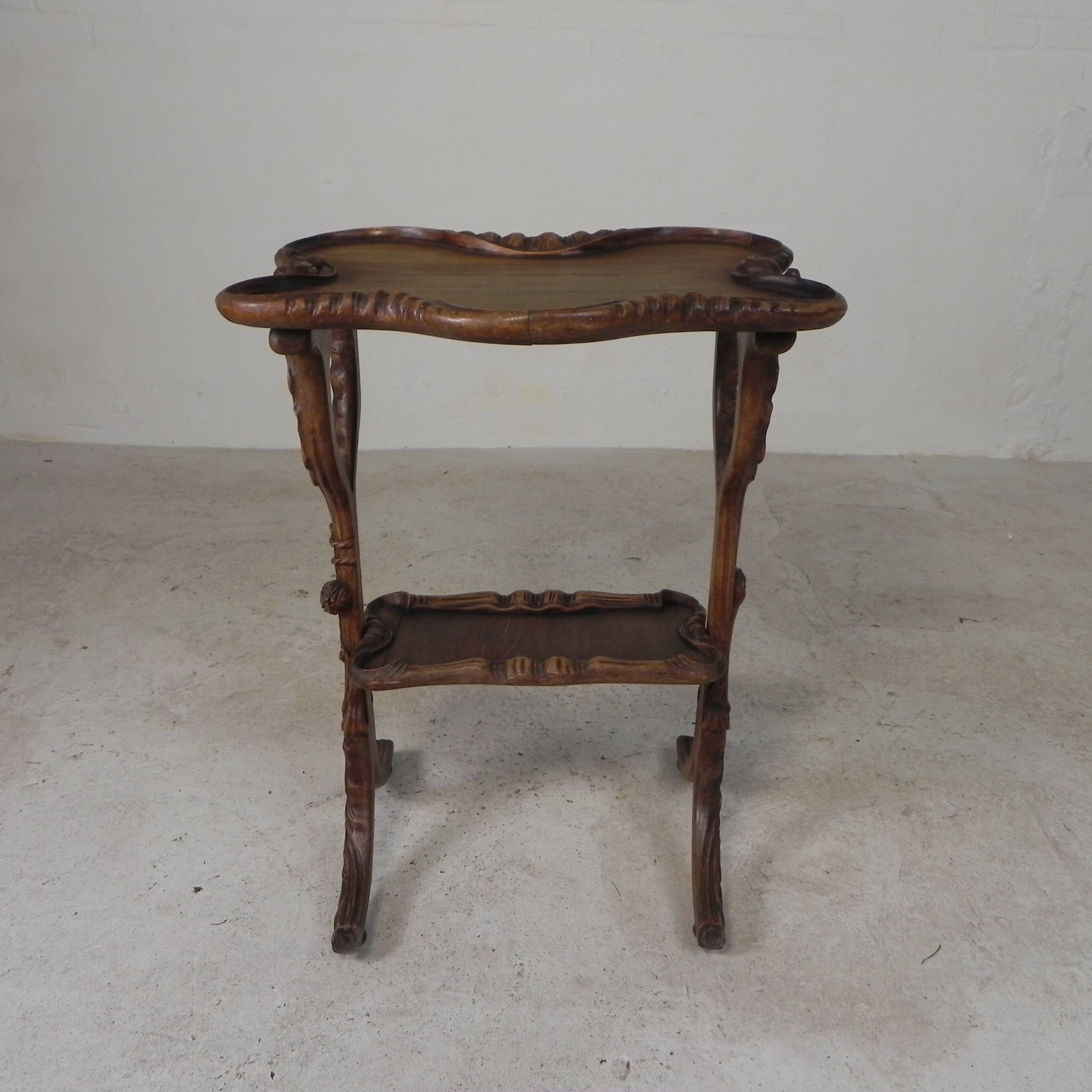 Art Nouveau tea table by Emile Galle, 1899