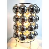 Kinetic lamp with half swivel spheres of the 70s