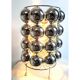 Kinetic lamp with half swivel spheres of the 70s
