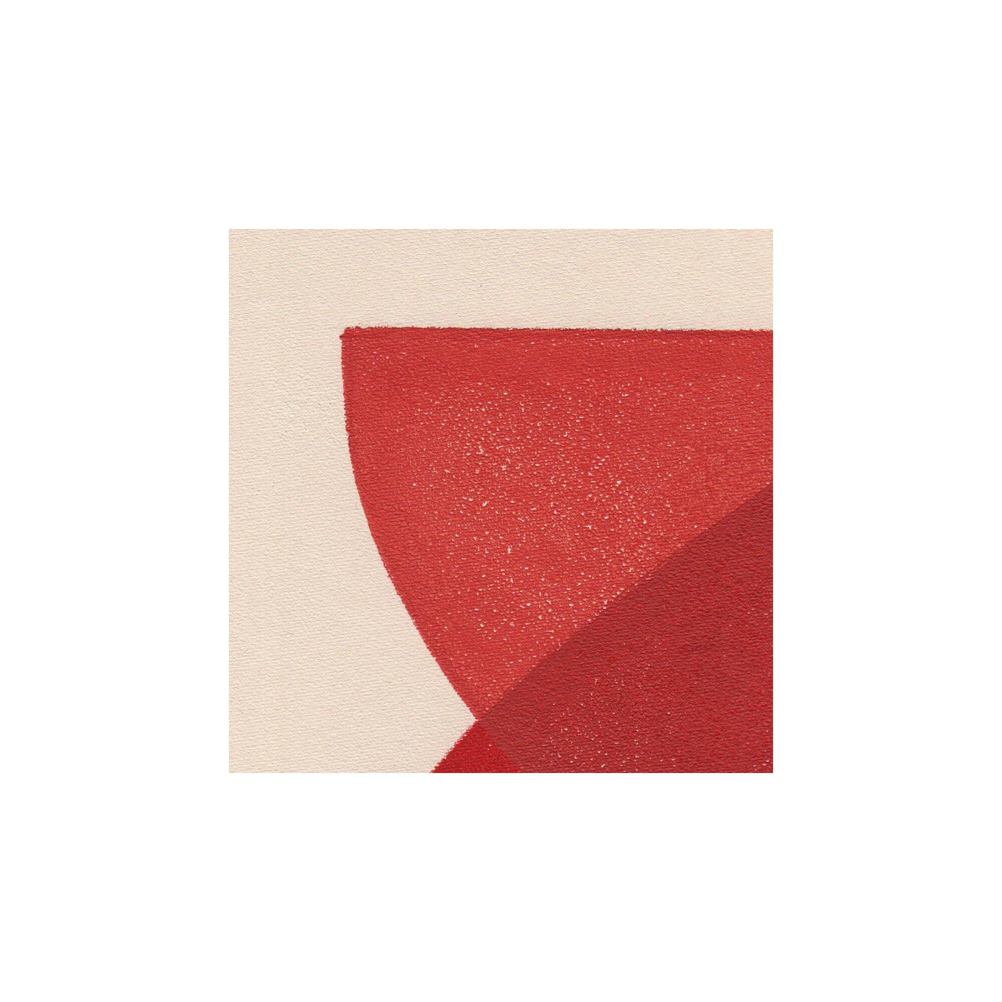 abstract painting on paper - red "waves" painting by Eawy