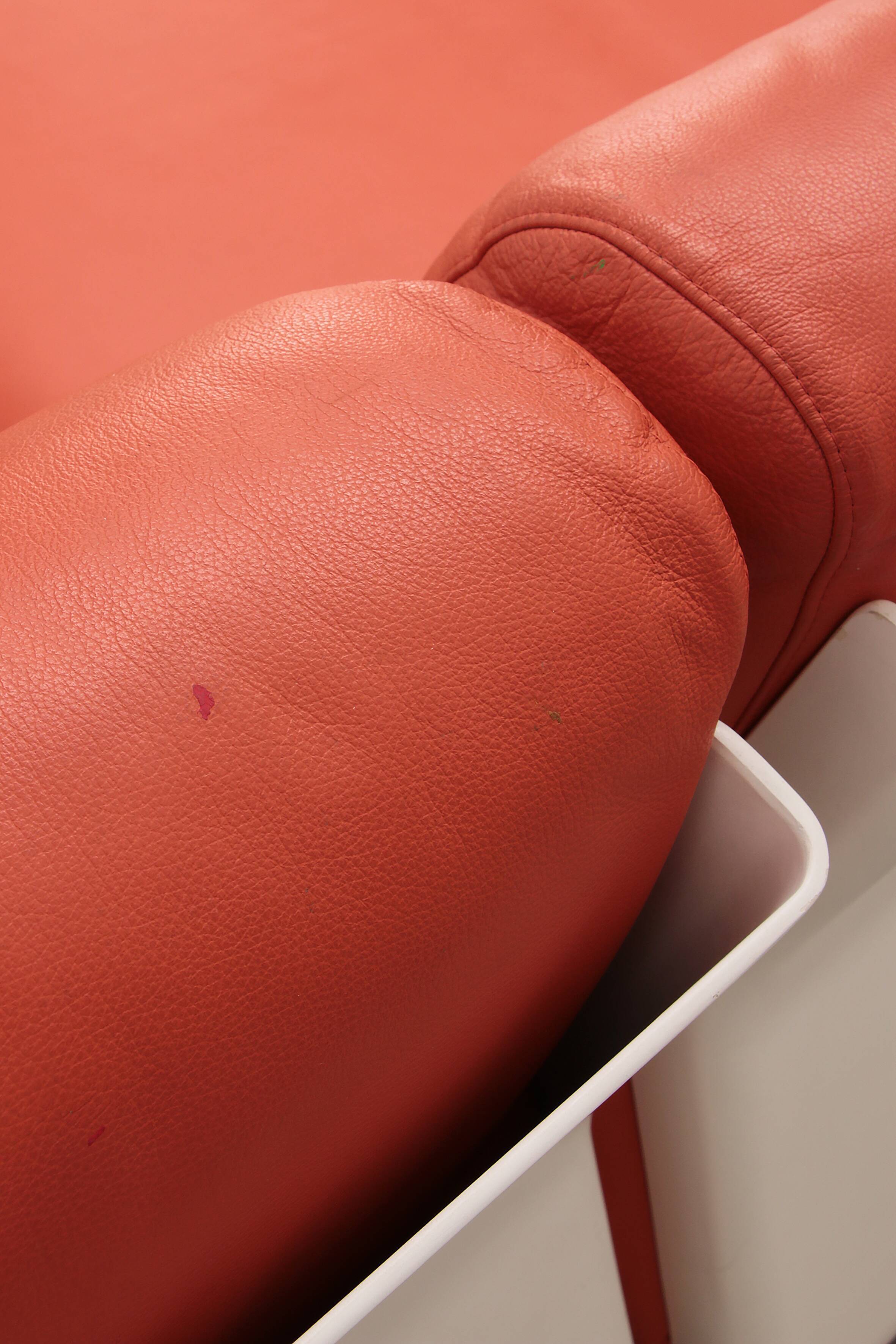 Mario Bellini Amanta modular sofa in orange leather for C&B Italy, 1960s