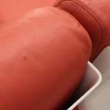 Mario Bellini Amanta modular sofa in orange leather for C&B Italy, 1960s