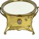 Vintage italian dressing mirror with bow baroque style gold tiltable 34cm