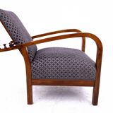 Art Deco armchair with adjustable backrest and footrest, Poland, 1930s