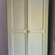 Antique Parisian wardrobe in sage green patina