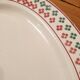 Plat ovale damiers rouges et verts Saint-Amand 31x22