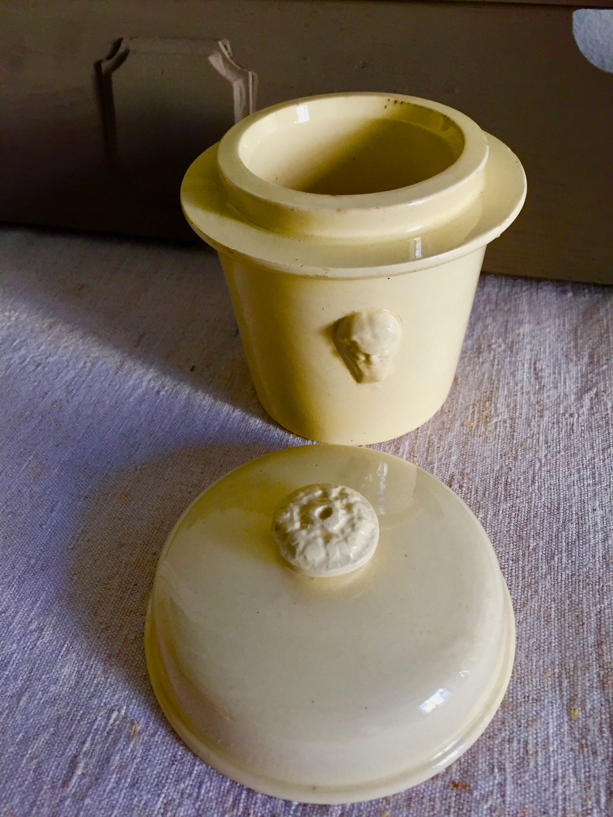 Ancient foie gras terrine made of earthenware
