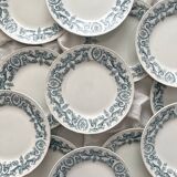 12 flat ironware plates “Louis XVI” Saint Amand and Hamage