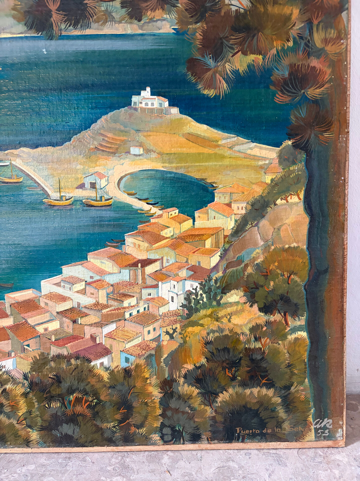 Puerto de la Selva, oil on panel 1953