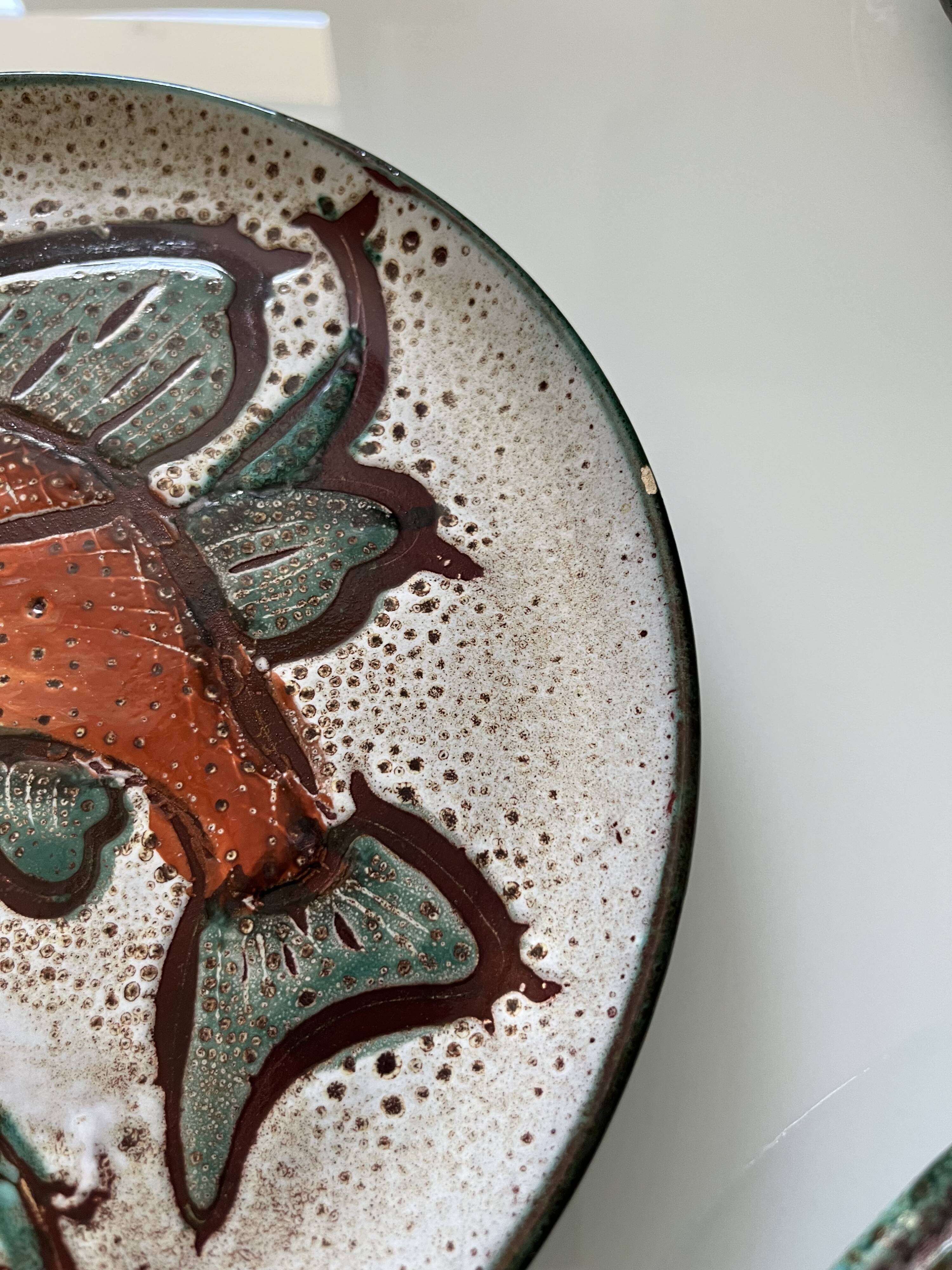 Fish service Vallauris dish + 12 plates