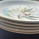 Set of 5 flat plates in Gien earthenware, Primefleur collection.