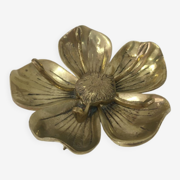 Brass flower ashtray