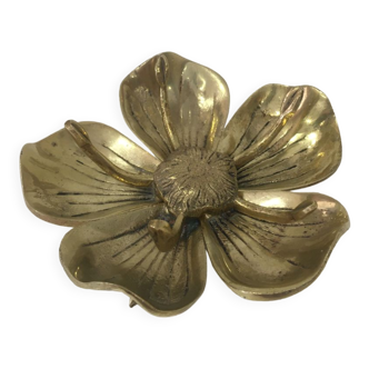 Brass flower ashtray