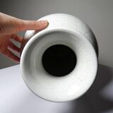 Large baluster vase in cracked white faience, Chinese style, 20th century.