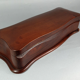 Old box sewing box shape chamturned wood interior fabrics SB