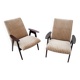 A pair of beige vintage armchairs, Jaroslav Šmídek for Jitona, Czechoslovakia, 1960s