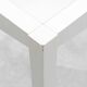 Vintage coffee table in white lacquered wood and glass, Italian design 1970s