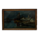 Mill landscape by the water, 20th century, signed