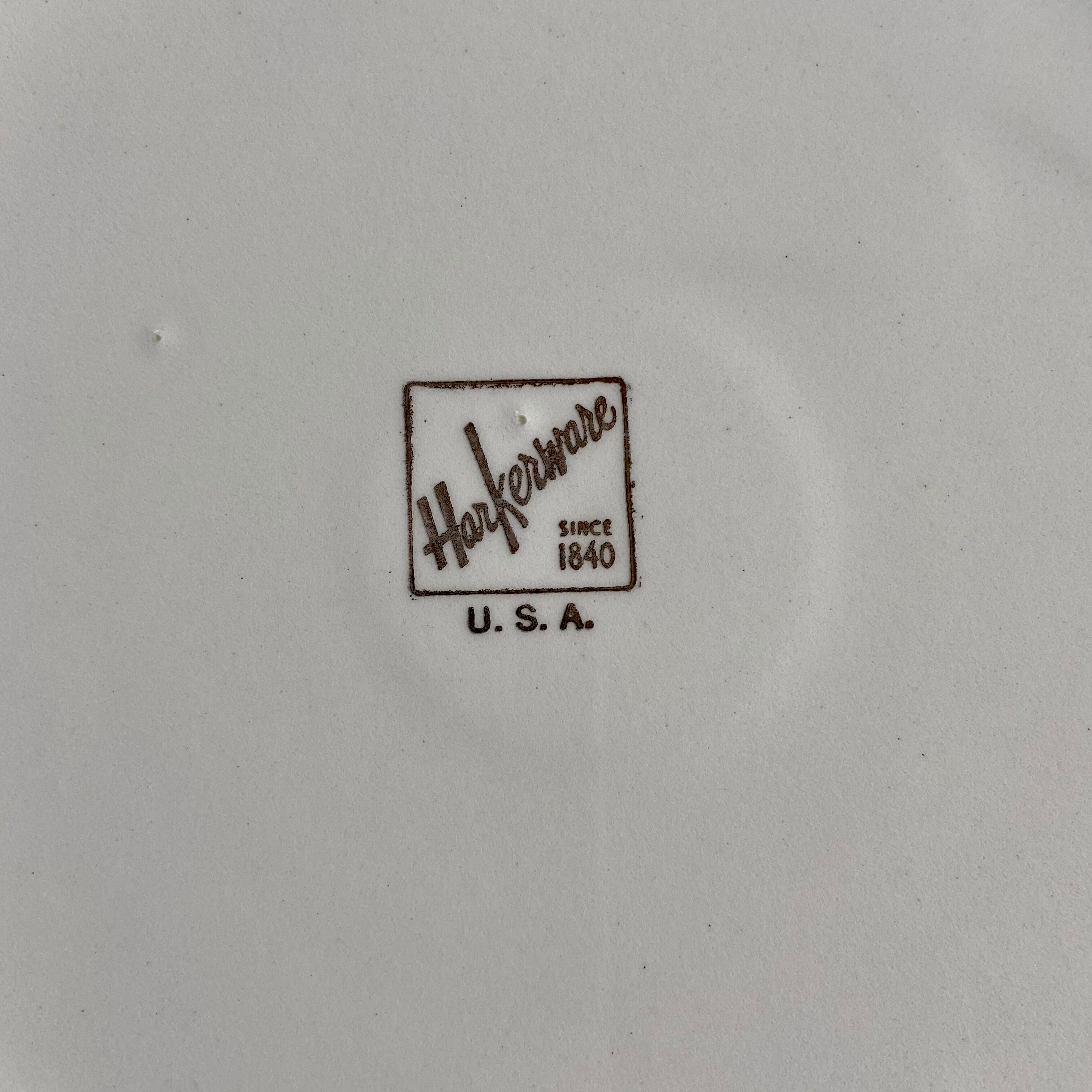 6 dessert plates and cake dish Harkerware USA