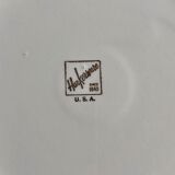 6 dessert plates and cake dish Harkerware USA