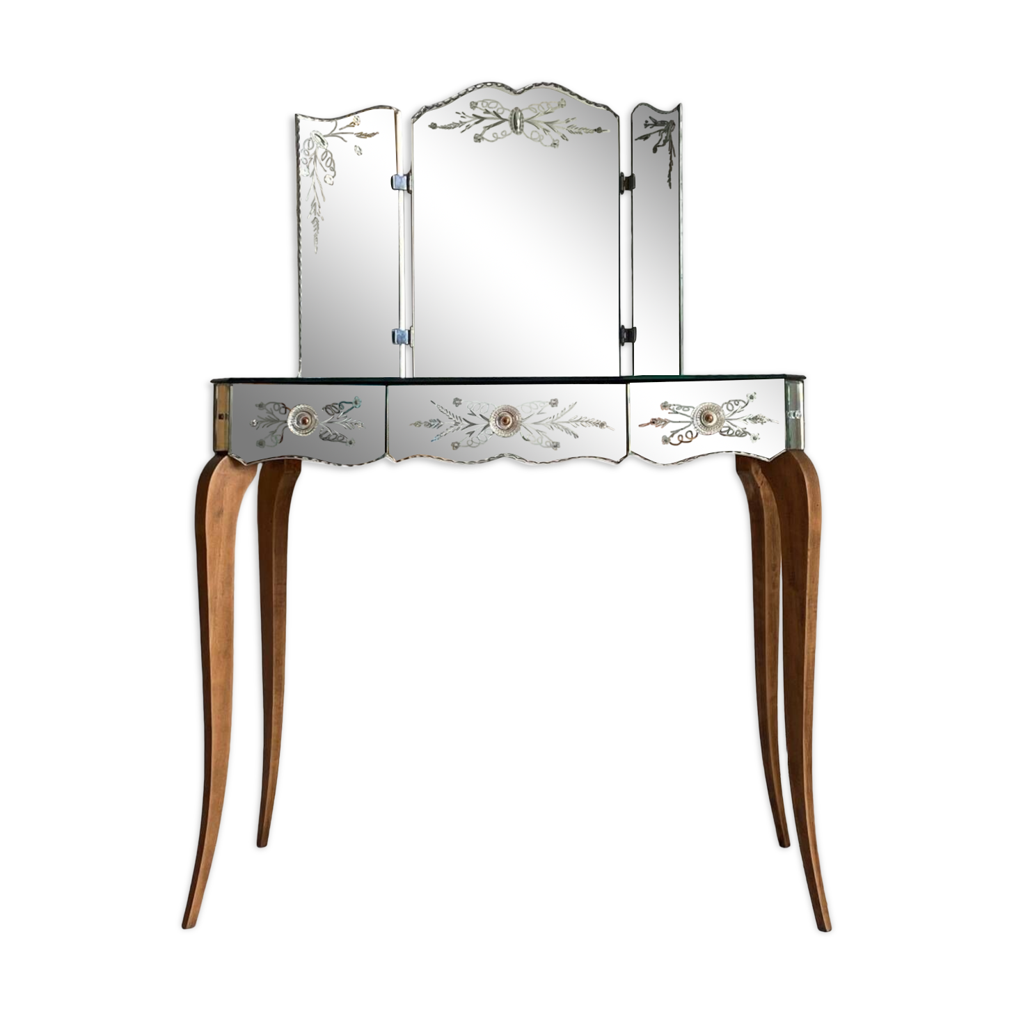 50s Venetian mirrored dressing table