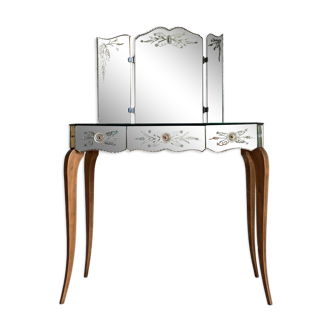 Coiffeuse vénitienne miroir années 50