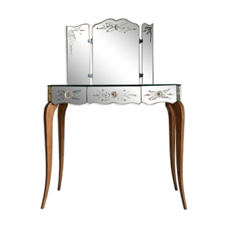 50s Venetian mirrored dressing table