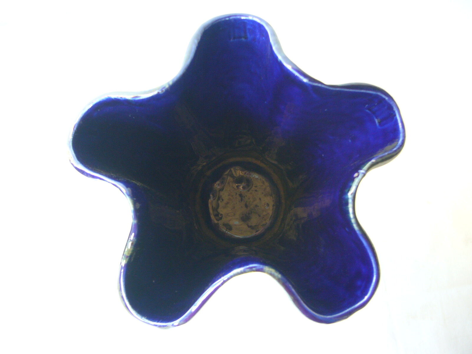Pair of blue vases flamed Vallauris