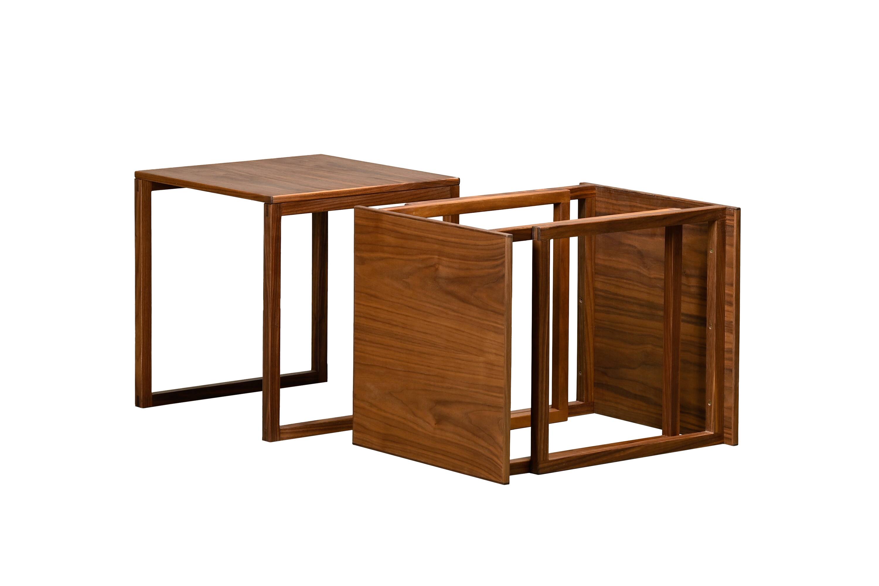 Kai Kristiansen Cube No. 33 Interlocking Nesting Tables in Walnut, Denmark