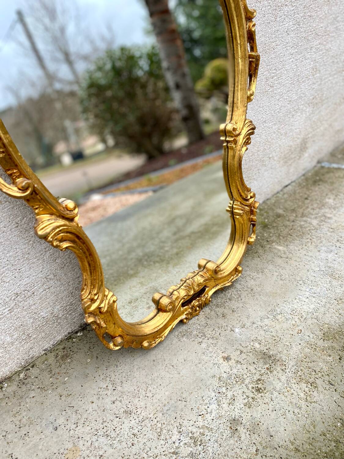 Baroque wooden mirror from the period